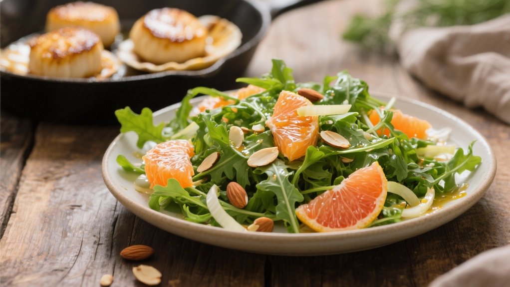 peppery arugula with citrus