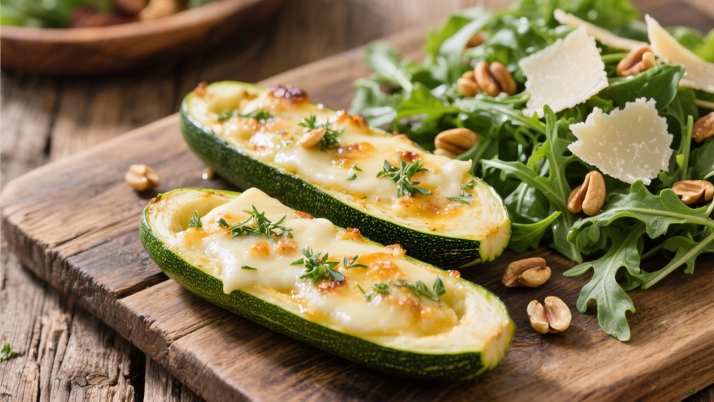 peppery arugula with pine nuts