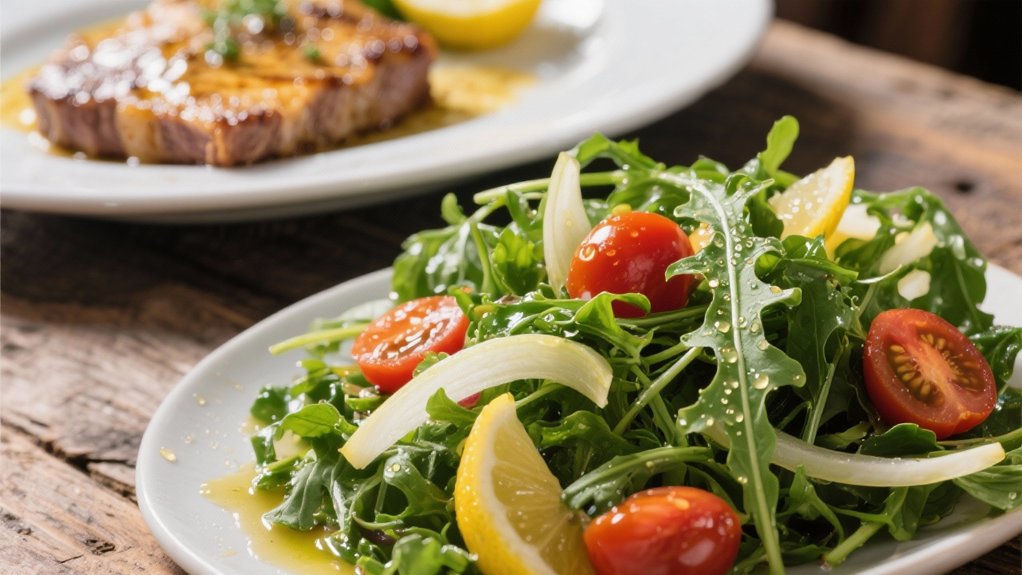 peppery salad with lemon
