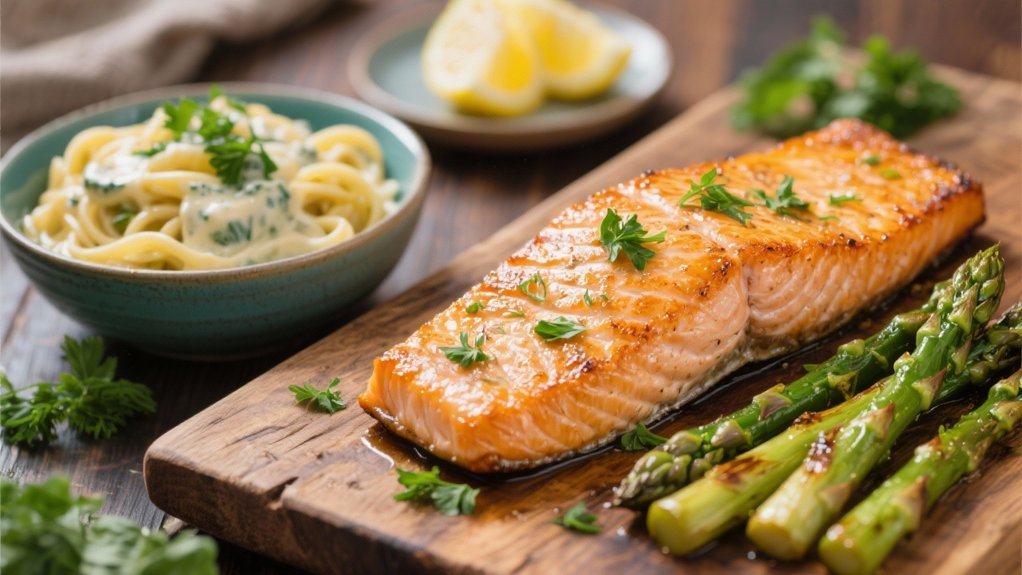 perfectly flaky herb salmon