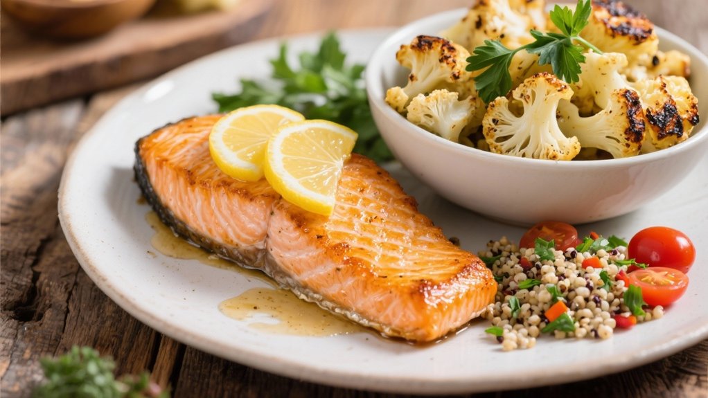 perfectly pan seared salmon dish
