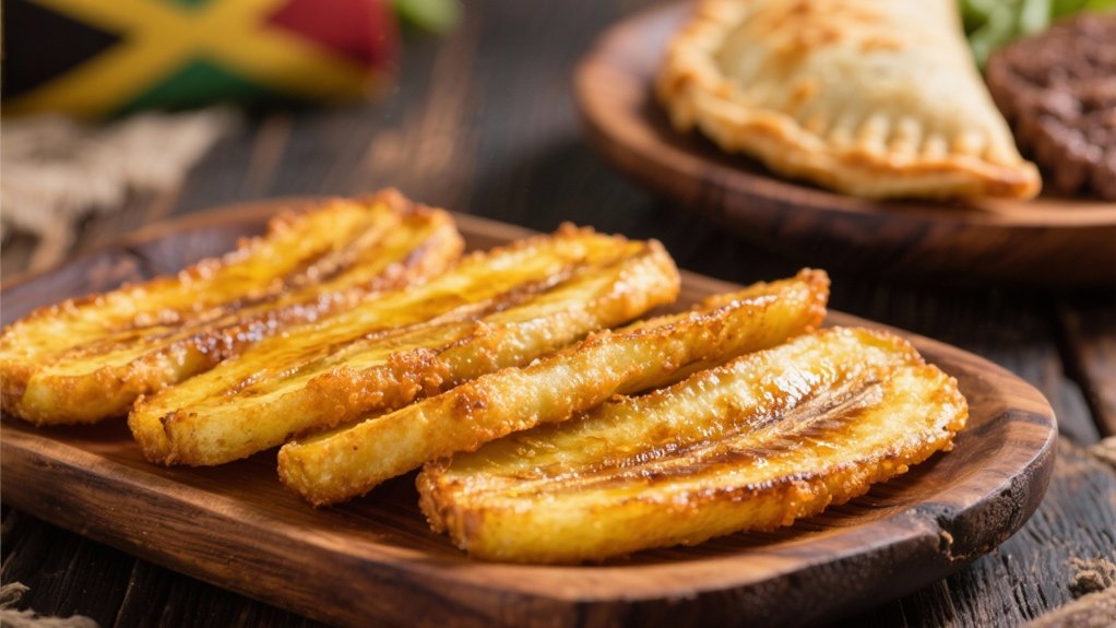perfectly ripe fried plantains