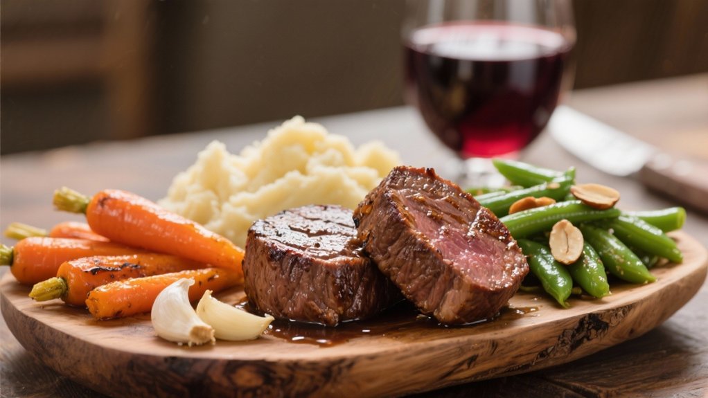 perfectly seared beef medallions