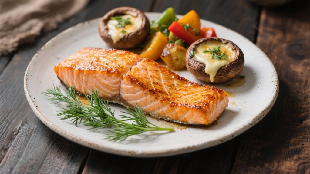 perfectly seared dill salmon
