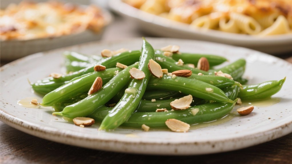 perfectly seasoned steamed green beans