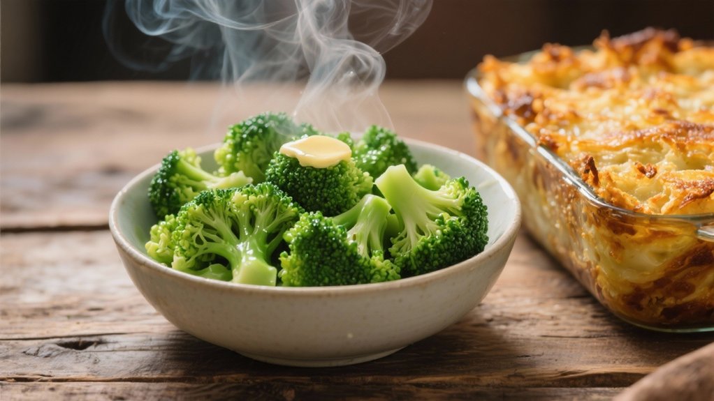 perfectly steamed broccoli tips