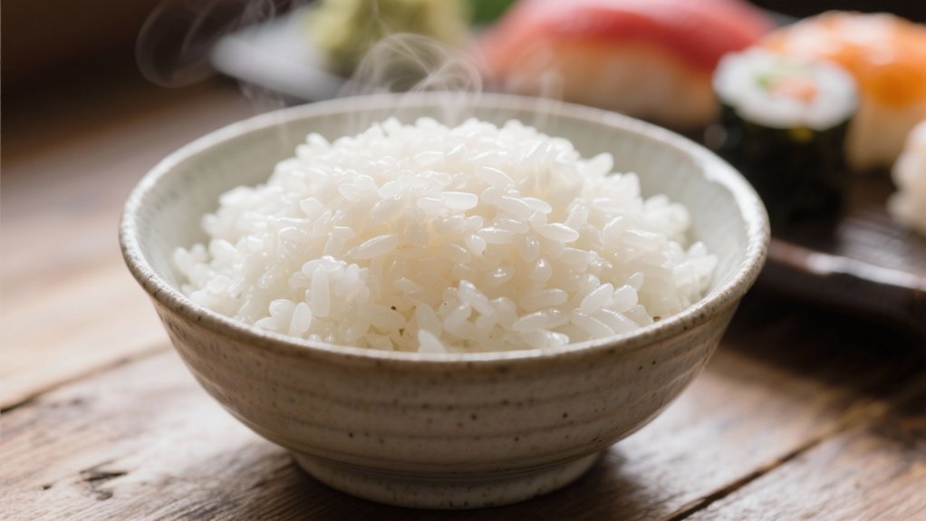 perfectly steamed sushi rice