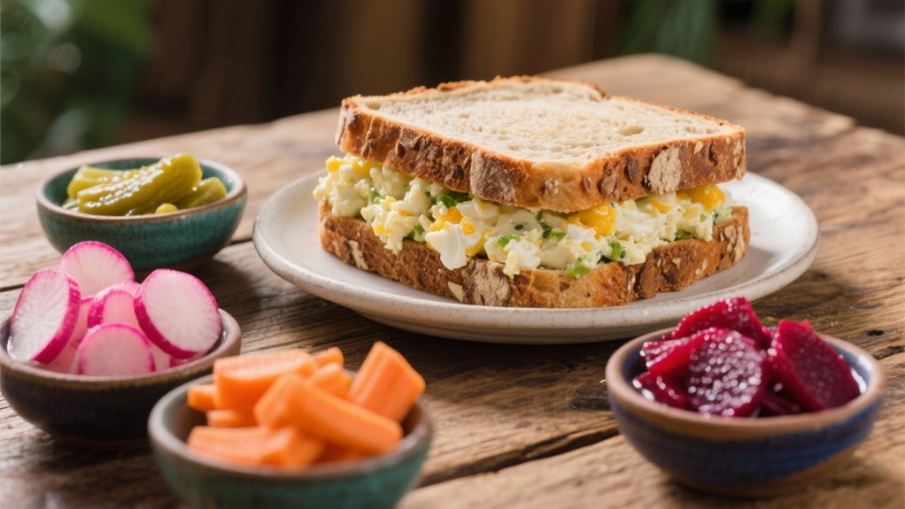 pickled vegetables enhance egg salad