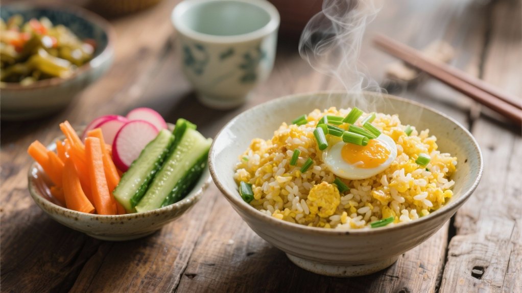 pickled vegetables enhance fried rice