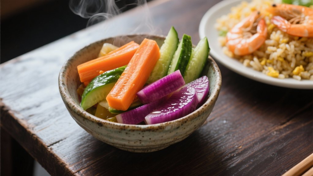 pickled vegetables enhance fried rice