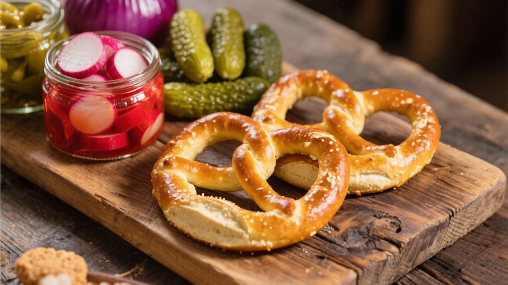 pickled vegetables enhance pretzels