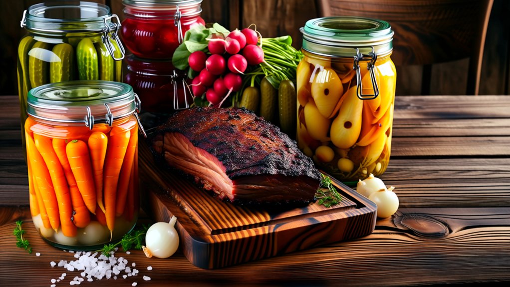 pickles enhance brisket meals