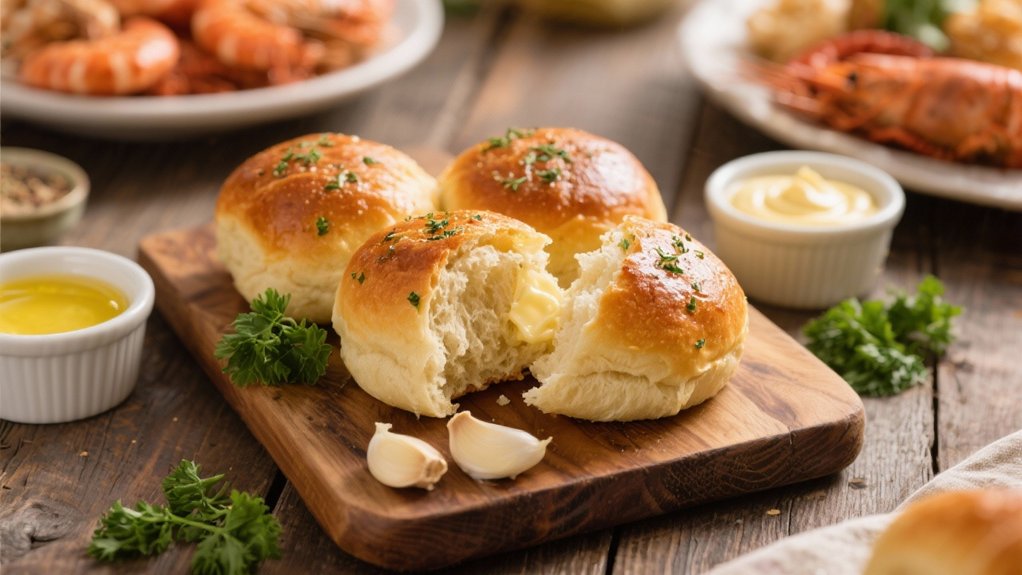 pillowy garlic butter rolls