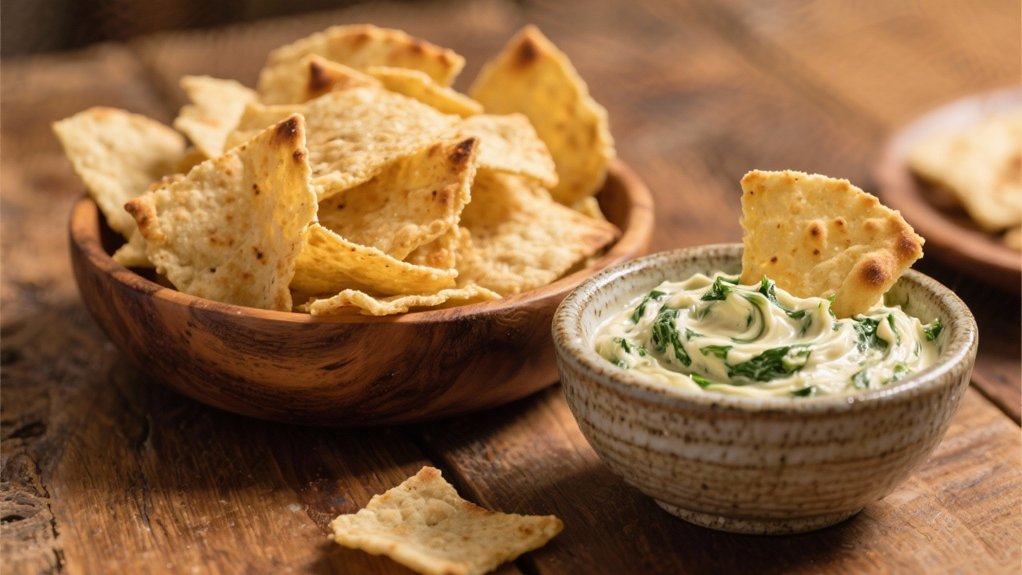 pita chips enhance dips