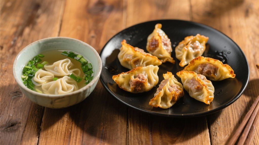 pork dumplings with chives