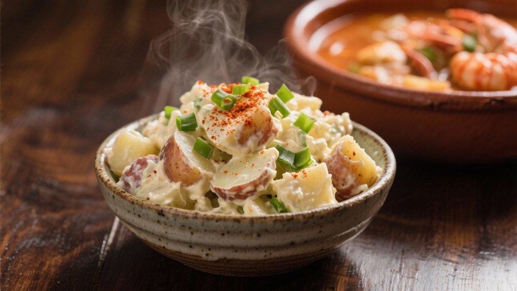 potato salad complements gumbo beautifully