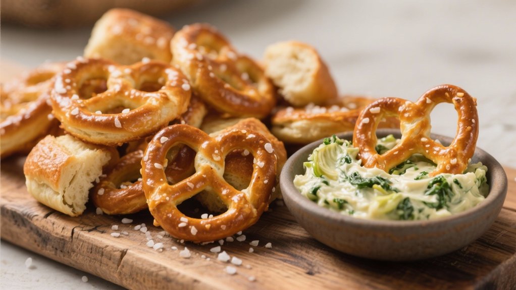 pretzel bites with dip