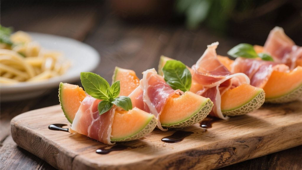 prosciutto and melon appetizer