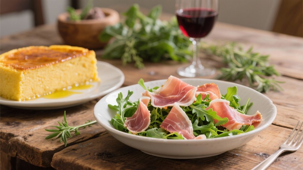 prosciutto arugula polenta salad