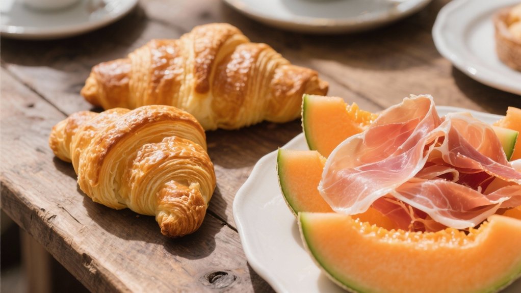 prosciutto melon croissant pairing