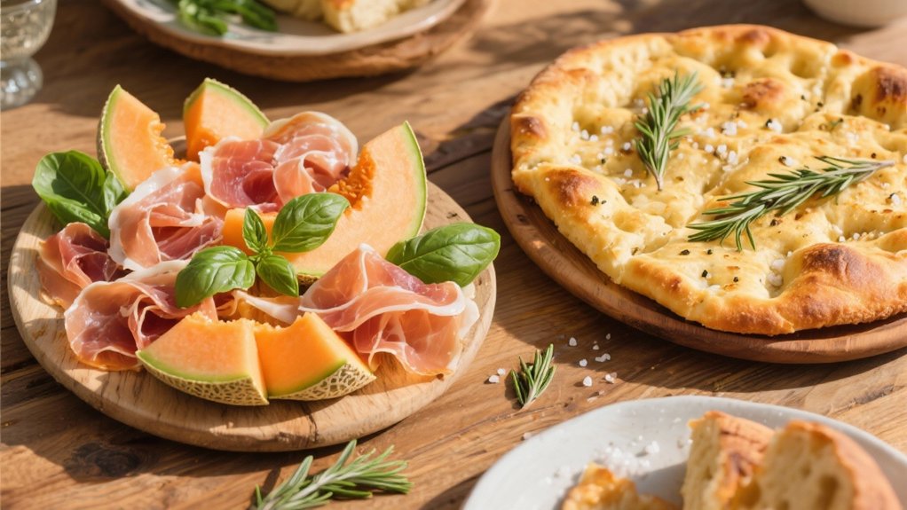 prosciutto melon focaccia delight