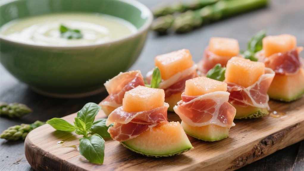 prosciutto wrapped melon bites