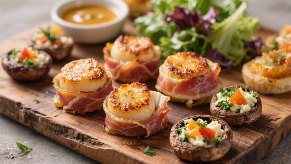 prosciutto wrapped seafood elegance