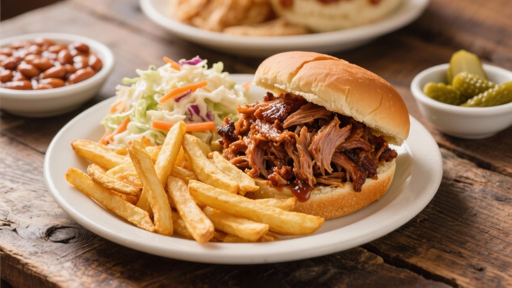 pulled pork and fries