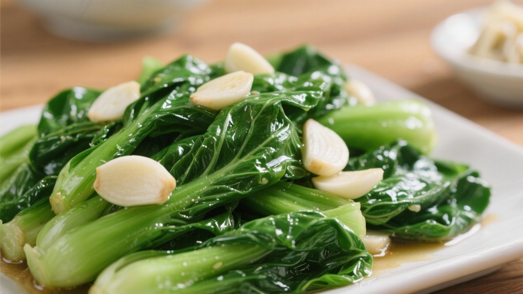quick garlic bok choy stir fry