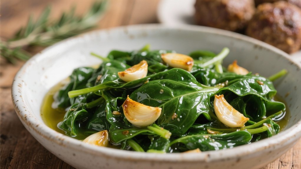 quick garlic saut ed spinach