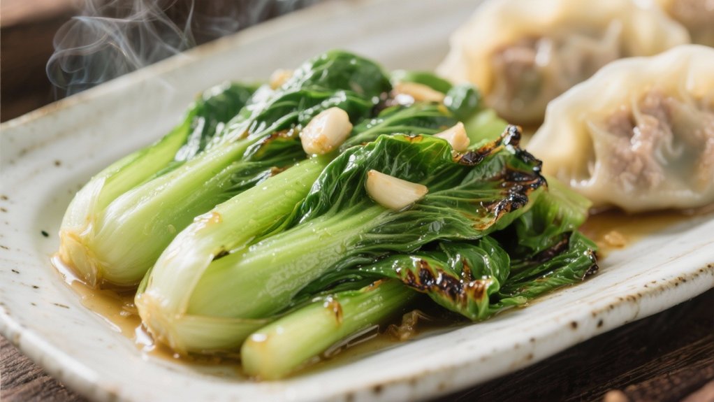 quick garlic stir fried bok choy