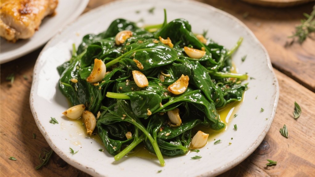 quick healthy spinach side