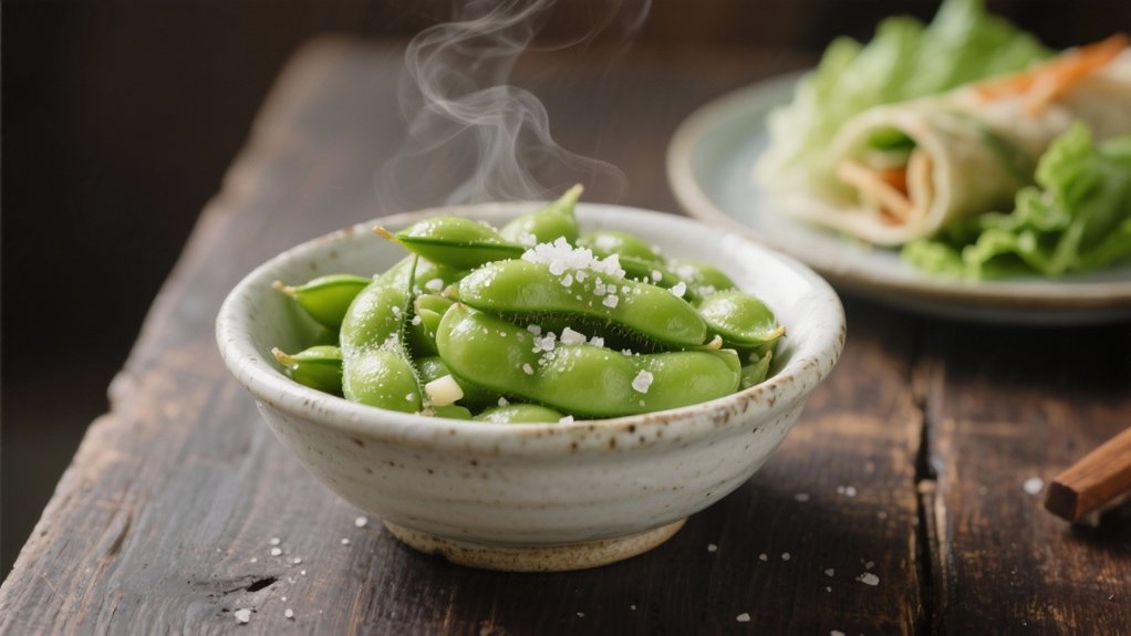 quick nutritious garlic edamame