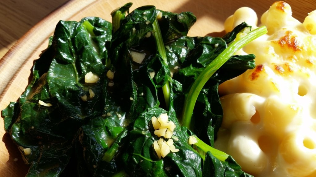 quick nutritious garlic spinach