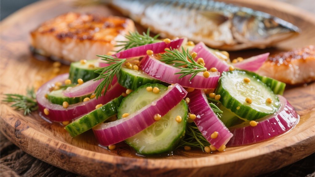 quick pickled cucumber medley
