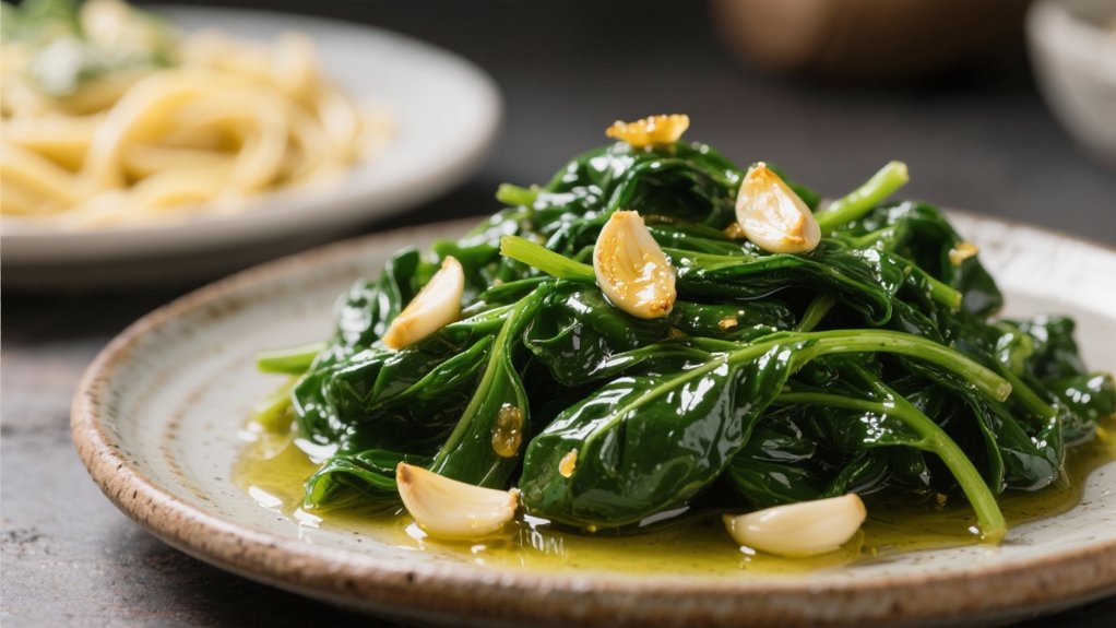 quick saut ed spinach recipe