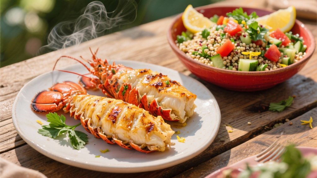 quinoa mediterranean lobster accompaniment