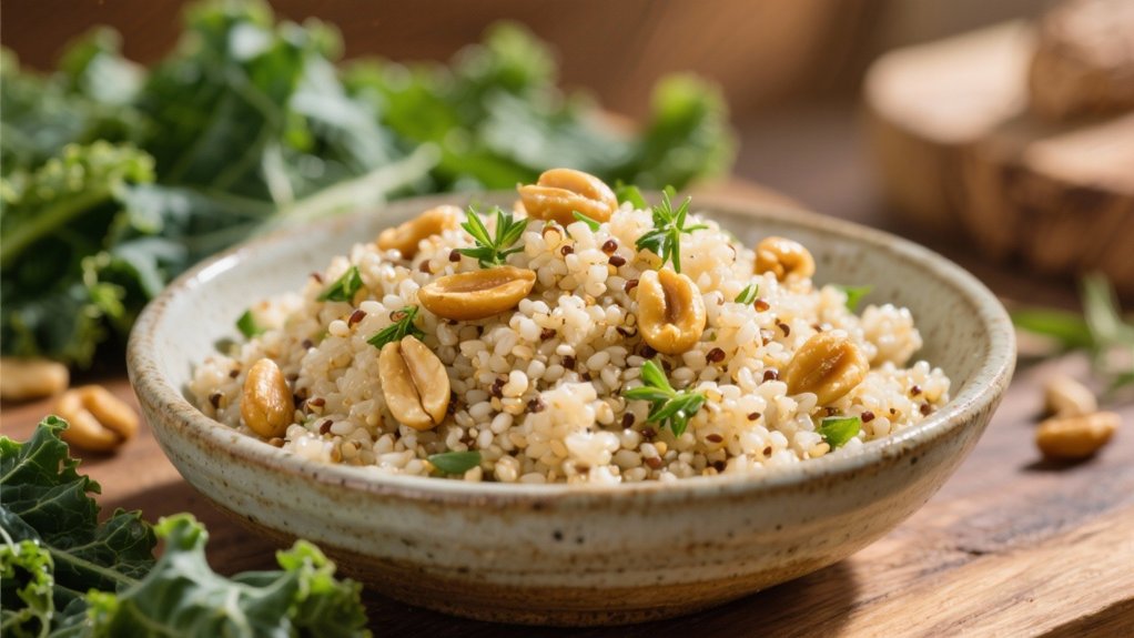 quinoa pilaf with pine nuts