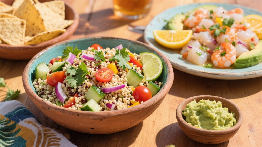 quinoa salad enhances ceviche