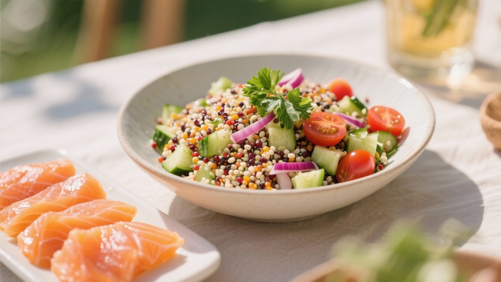 quinoa salad with salmon