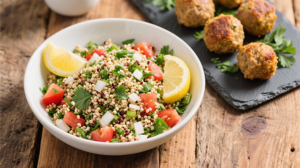 quinoa salad with toppings