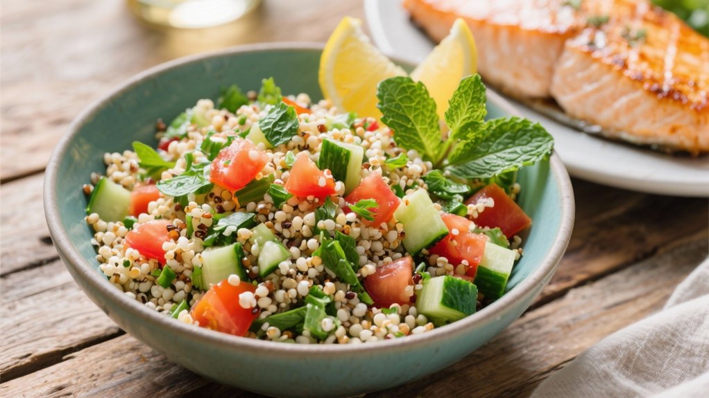 quinoa tabbouleh with herbs