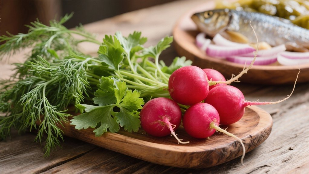 radishes enhance pickled herring