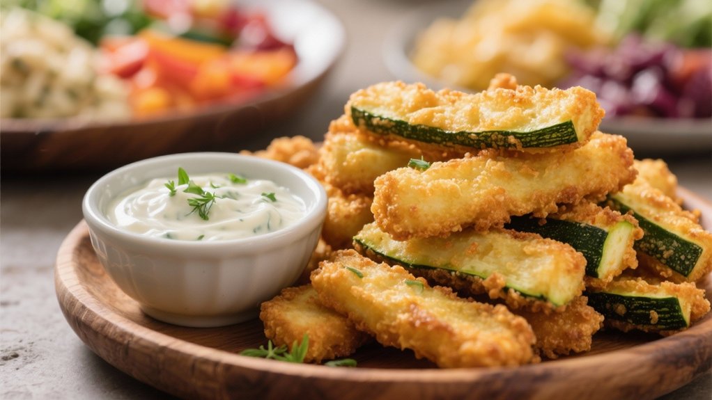 ranch dressing enhances fried zucchini