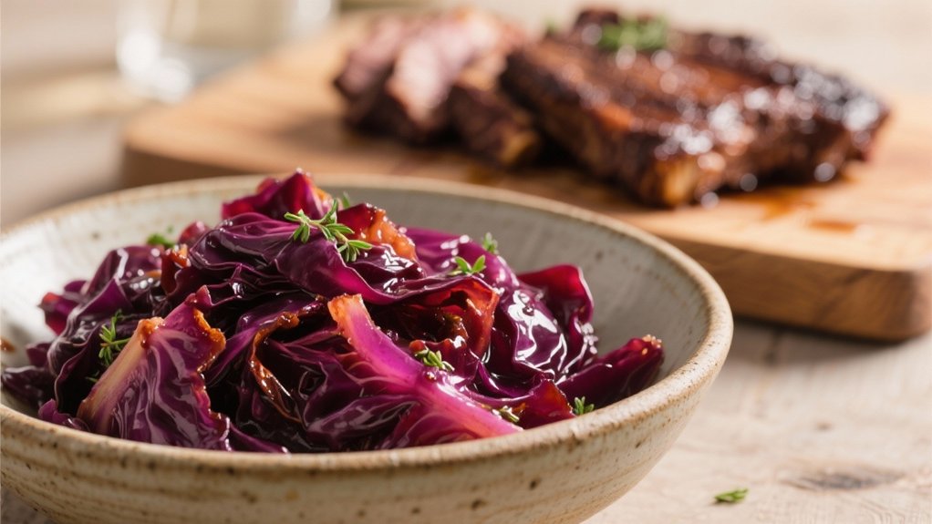 red wine braised cabbage