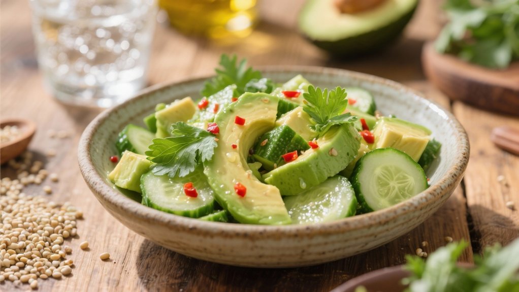 refreshing avocado cucumber salad