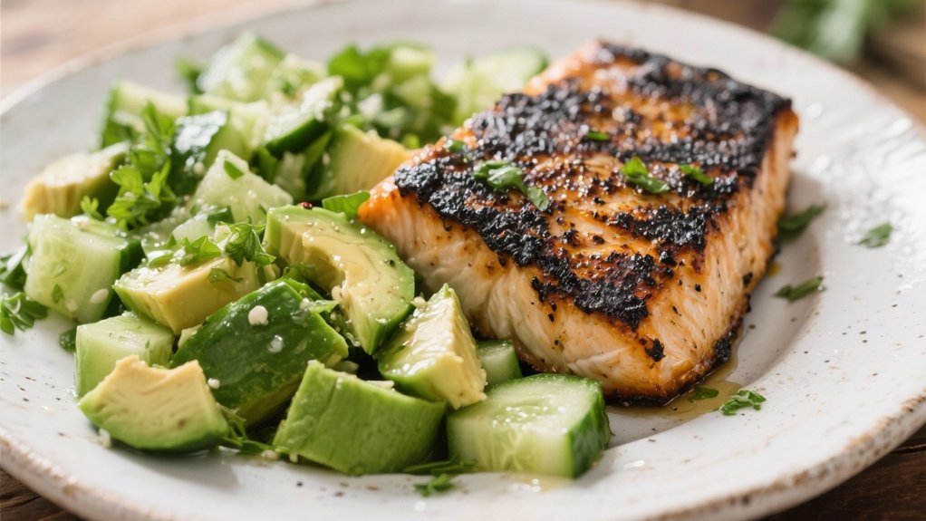refreshing avocado cucumber salad