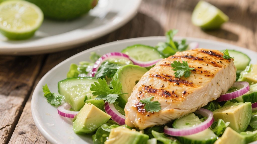 refreshing avocado cucumber salad