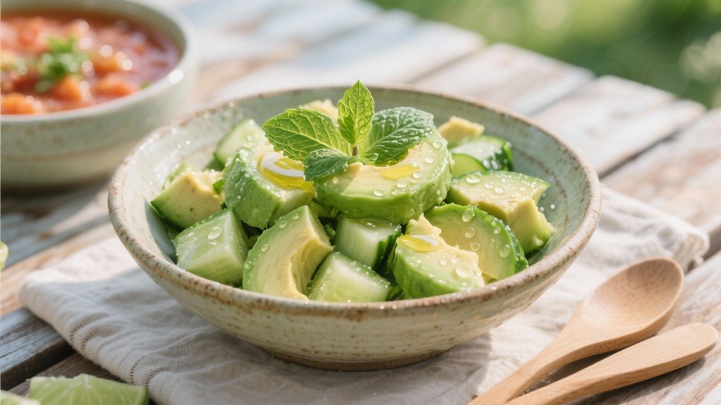 refreshing avocado cucumber salad