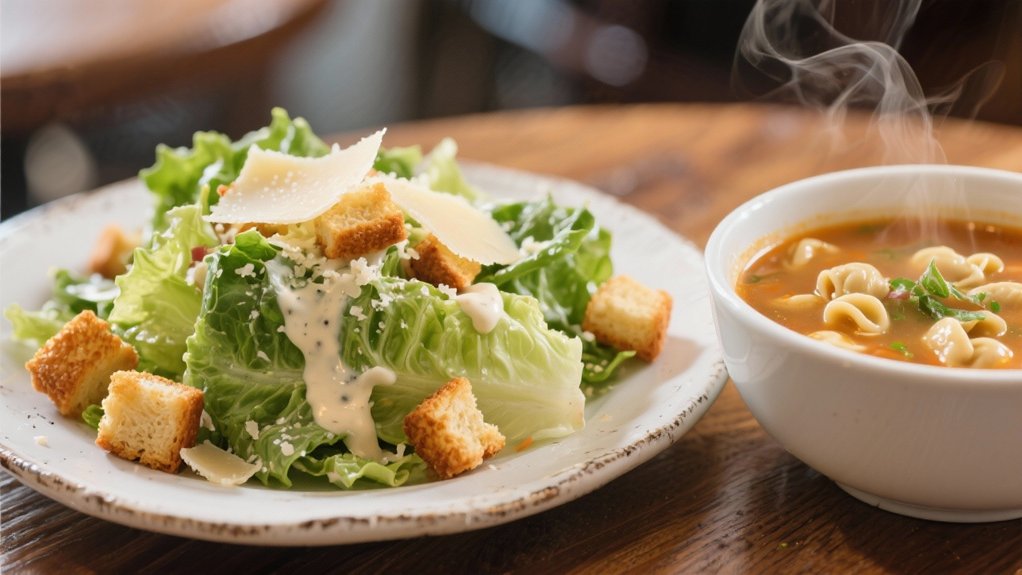 refreshing caesar salad contrast
